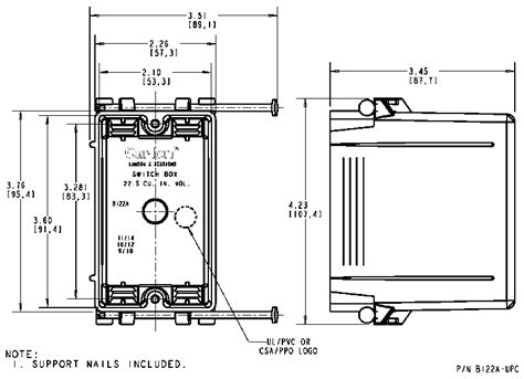 gang electrical box rough dimensions|single gang electrical box size.